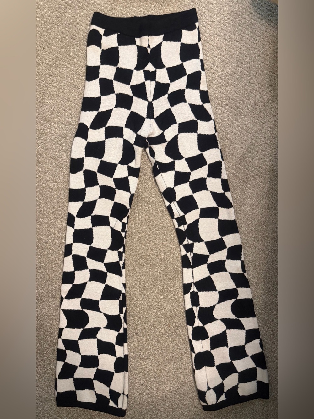 Black & White Checker boutique set for women Size XS top and pants